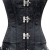 sexy Vintage Corsage schwarze Korsett Steampunk Corsagentop Gothic Steampunk, schwarz,  L - 2