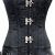 sexy Vintage Corsage schwarze Korsett Steampunk Corsagentop Gothic Steampunk, schwarz,  L - 2